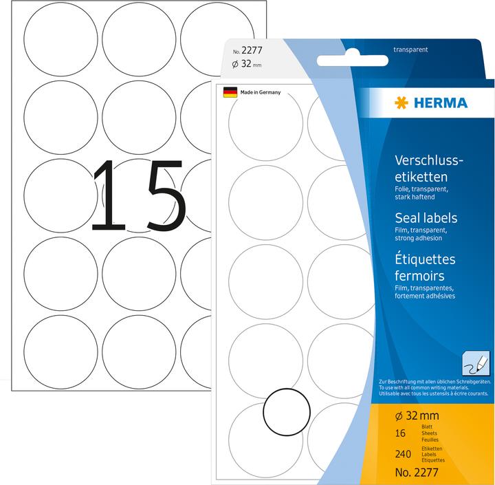 Produktbild HERMA Verschlussetiketten