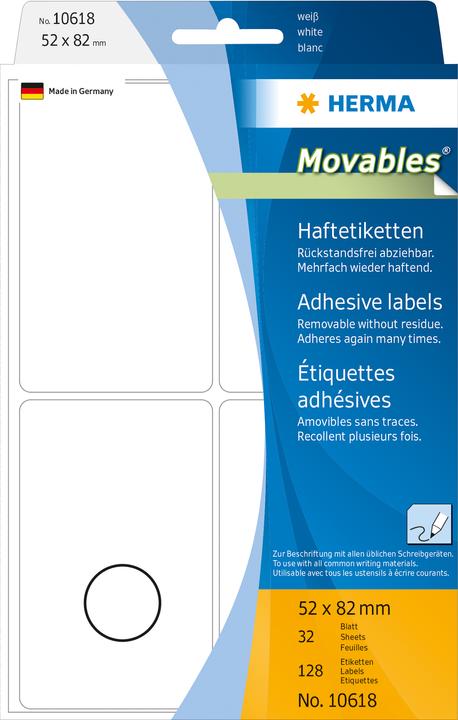 Produktbild HERMA Ablösbare Vielzweck-Etiketten