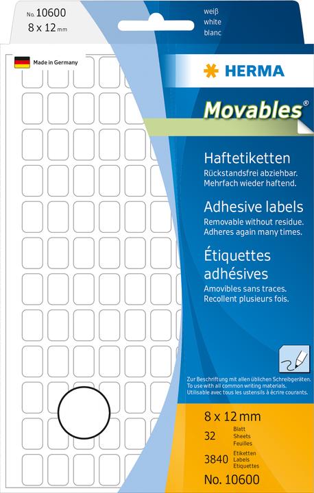 Actual product image HERMA Removable multi-purpose labels