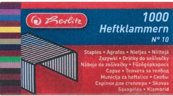 Produktbild Herlitz Heftklammer No.10 verzinkt 2 x 1000 Stück (2000 x)