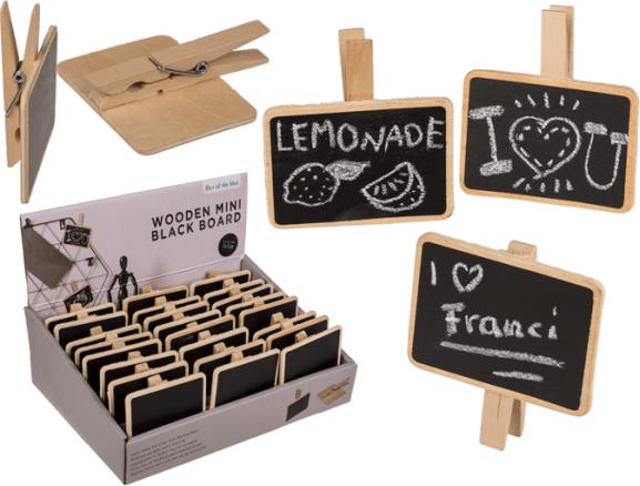Actual product image Magni Wooden board mini 7x7cm with clip for labelling (7 x 7 cm)