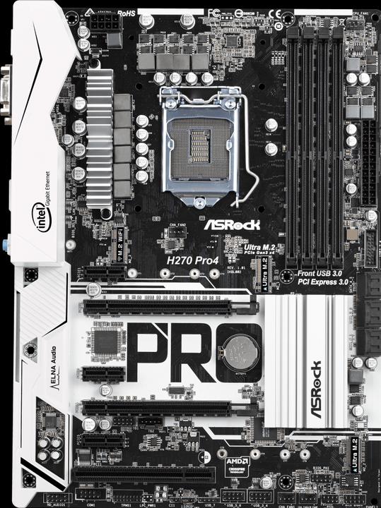 Produktbild AsRock H270 Pro4 (LGA 1151, Intel H270, ATX)