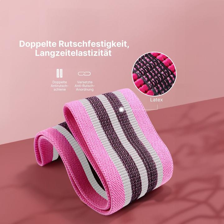 Image du produit Hermex Glute-Band Hip-Resistance-Band Bande d'entraînement Booty-Band Bande de fitness (0.37 m, Fort, Moyen, Léger)
