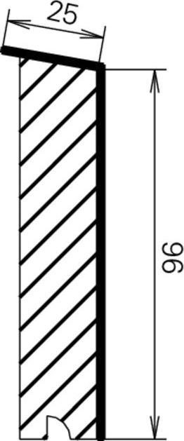 Actual product image Webi Cranked base plate 102° anodised aluminium Sketch 1