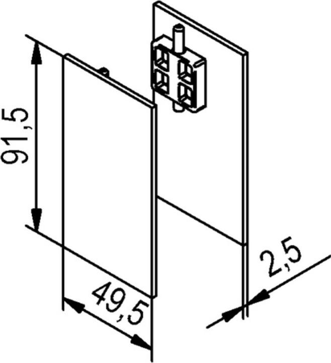 Produktbild Woelm Abdeckkappenpaar Alu.VA Eff.elox.eins.B.49,5mm H.91,5mm HELM