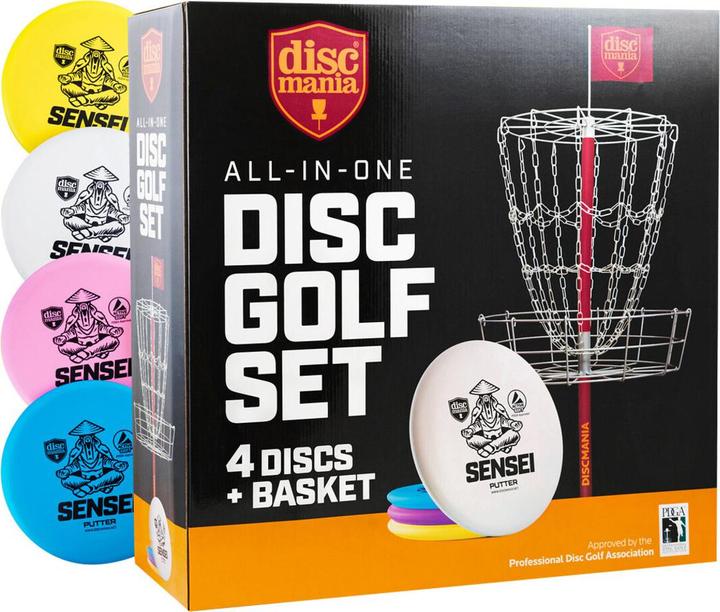 Discmania Discgolf target with discs