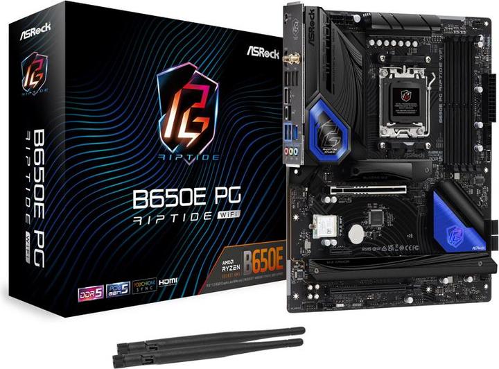 Produktbild AsRock B650E PG Riptide WiFi (AM5, AMD B650, ATX)