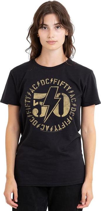 Actual product image AC/DC Unisex Adult 50 Logo T-Shirt (L)