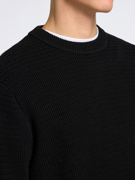 Actual product image Selected Homme Slhtheo Ls Knit Structure Crew Neck (XL)