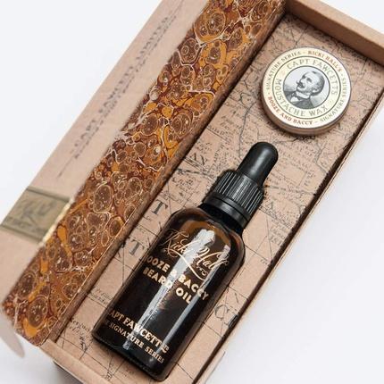Actual product image Captain Fawcett Capt. Fawcett Care - Ricki Hall Booze & Baccy Beard Oil & Moustache Wax Set