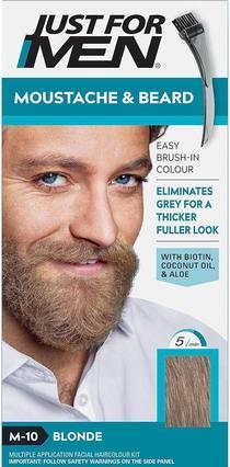 Actual product image Just For Men Moustache & Beard Blonde Dye with Applicator Brush (Sandy Blond M10 Colour Gel)