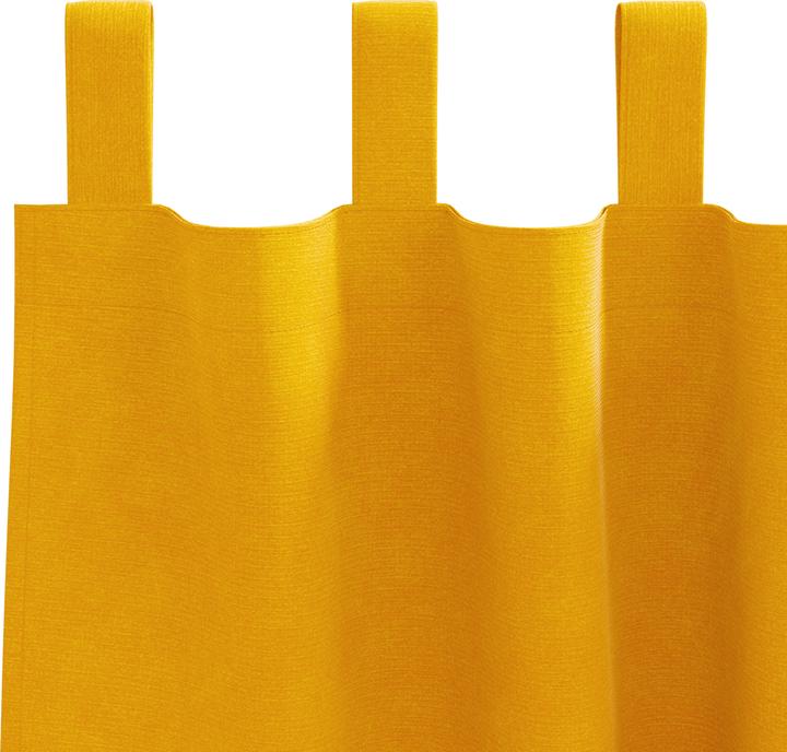Produktbild VidaXL Verdunkelungsvorhänge mit Hängebändern 2 Stück Senfgelb Samt (141 x 144 cm)