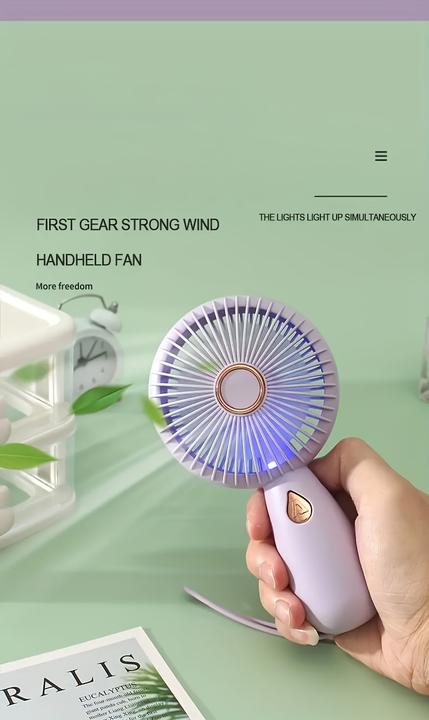 Produktbild PhoneLook Kompakter tragbarer Mini USB Ventilator wiederaufladbar für Innen- und Aussenreisen