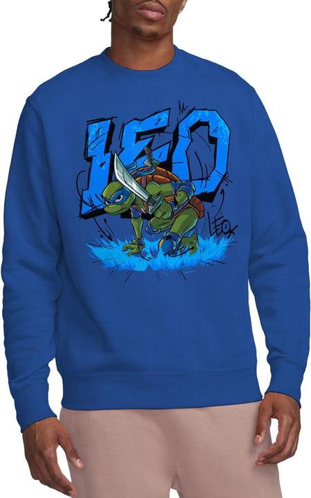 Actual product image Teenage Mutant NT Unisex Adult Groundbreaking Leonardo Sweatshirt (L)
