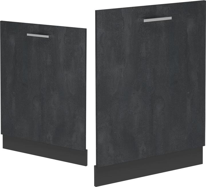 Actual product image Vichy Geschirrspülblende R-Line, Schwarz Beton/Anthrazit, 60 cm ohne Arbeitsplatte