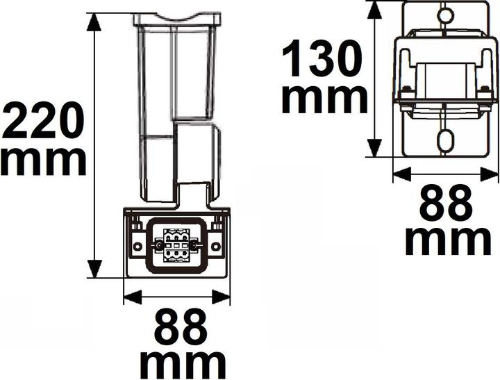 Actual product image Isoled Wall adapter with variable angle for Street Light module EM145