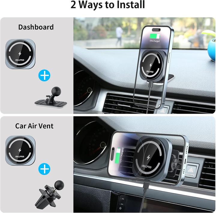 Produktbild Ohlpro Magnetische Autohalterung mit Ladefunktion für iPhone