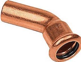 Actual product image Sanha Press nipple bend 45° ZW x ZZ 18mm (1604018) (Press connection)
