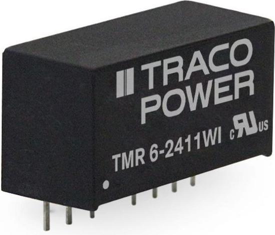 Actual product image TracoPower TRACO TMR 6-2422WI DC/DC converter TMR 6WI, 6 W, 12 V, 250 mA, SIL-8