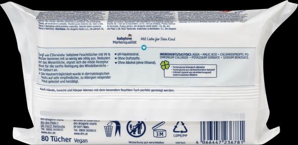 Produktbild dm babylove Feuchttücher (320 Stück)