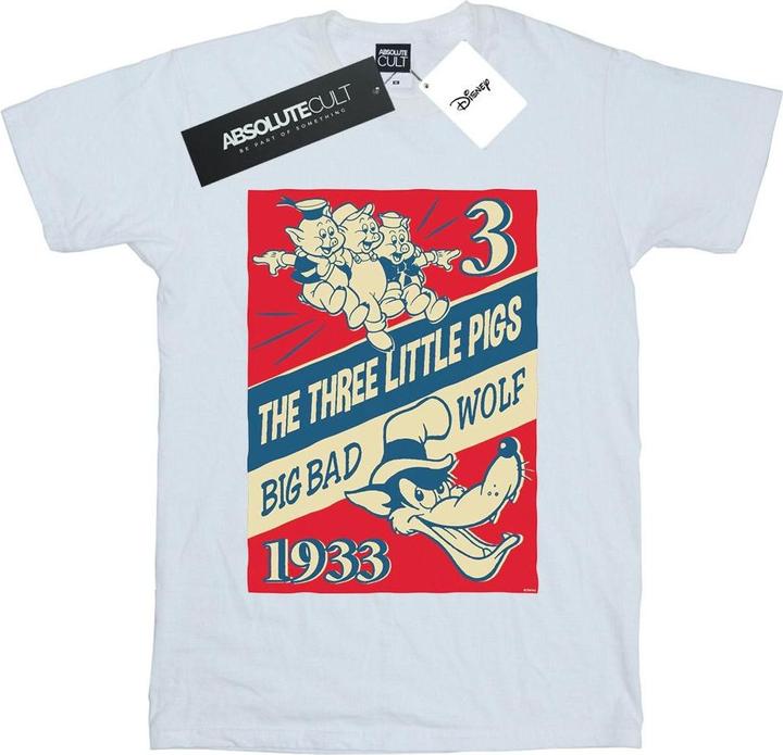 Actual product image Disney Boys Three Little Pigs And The Big Bad Wolf T-Shirt (116)