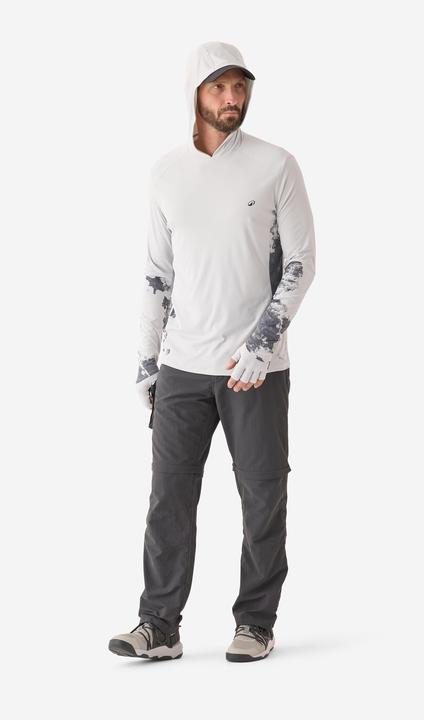Actual product image Caperlan Angelshirt Anti-UV 500 Kapuze LSF 50+ grau (M)