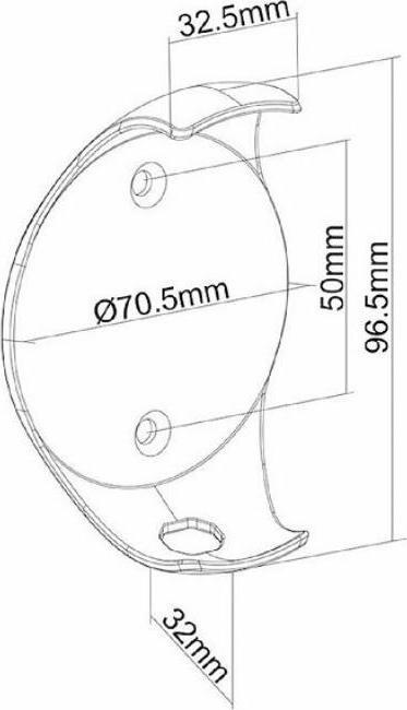 Actual product image Maclean MC-842 - Wall Mount Bracket for Speakers, compatible with Google Home Mini, black (1 pcs., Wall installation, Not movable)