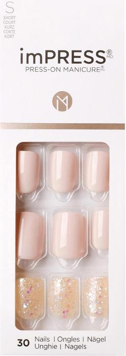 Actual product image KISS imPress Dorothy (Artificial nails, Beige, Glitter)