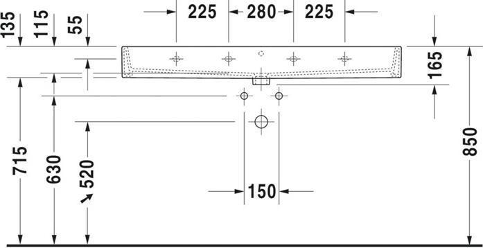 Immagine prodotto Duravit Lavabo Vero Air 120 x 47 cm bianco 2350120000 (470 mm, 1200 mm)
