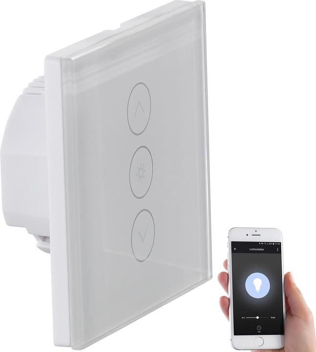 Image du produit Luminea Interrupteur et variateur de lumière tactile, compatible avec Amazon Alexa et Google Assistant.