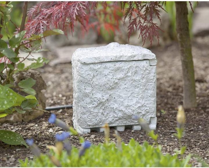 Produktbild Renkforce Gartensteckdose 4fach Stein-Grau (4 x, CEE 7/3, 5 m)