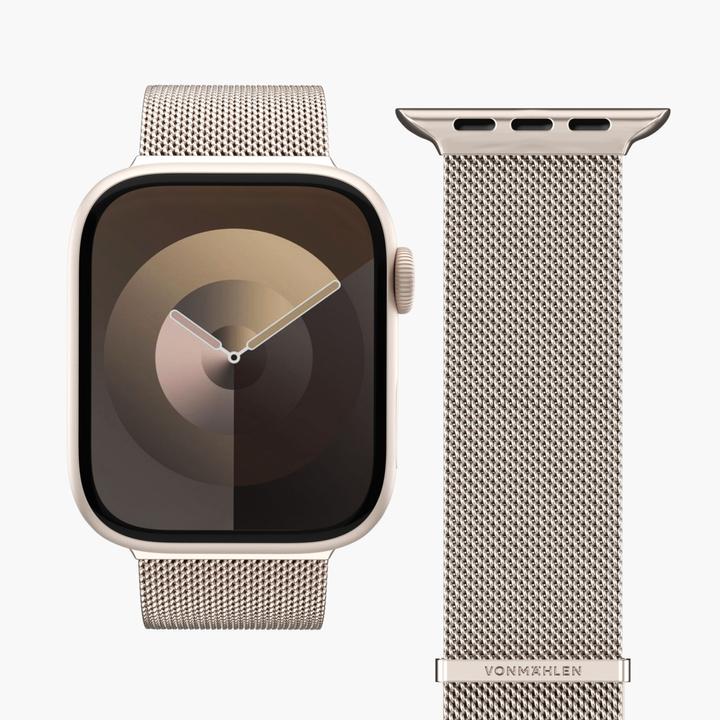 Immagine prodotto Vonmählen Milanesearmband 2 für Apple Watch 40/41/42 mm Champagne (Acciaio inossidabile)