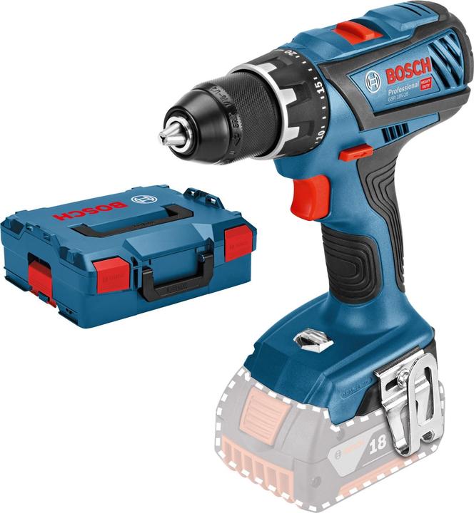 Bosch Professional Cordless drill driver GSR 18V-28, Solo Version, L-BOXX (Rechargeable battery operated)