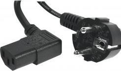 Produktbild Tecline Netzanschlusskabel, Schukostecker / Kaltgerätebuchse abgewinkelt, schwarz, 1,8 m Netzanschlusskabel (1.80 m)