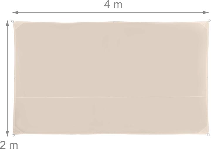 Actual product image Relaxdays Beige Rectangular Awning (400 x 200 x 0.5 cm)