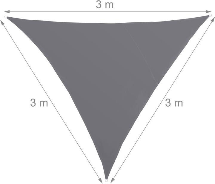 Actual product image Relaxdays Grey Triangular Shade Sail (300 x 250 x 0.5 cm)