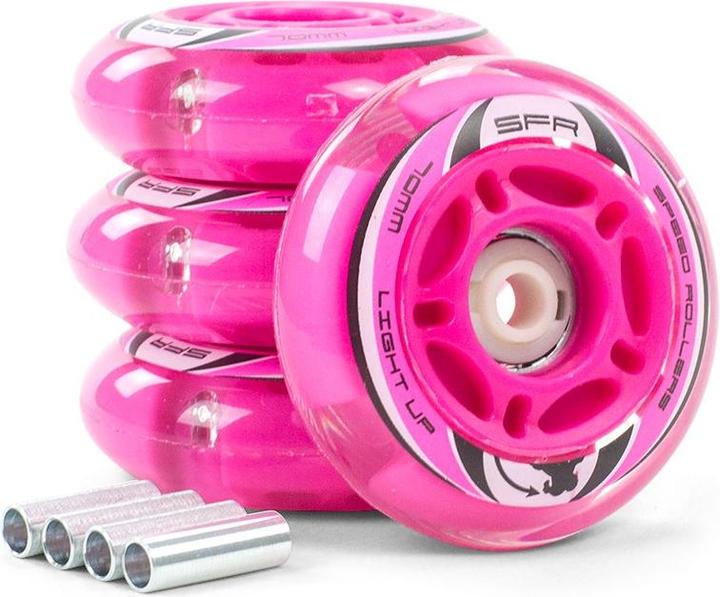 Produktbild Sfr Inline Skate Wheels Light Up Inline Pink 2023 (64 mm, 82a)