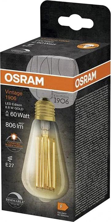Image du produit Osram Vintage-Lampe (E27, 8.80 W, 806 lm, 1 x, F)