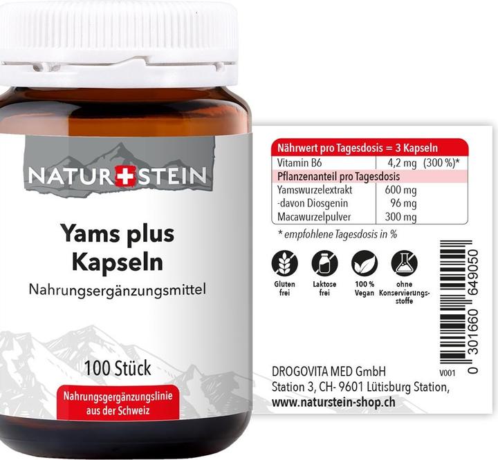 Produktbild Naturstein Yams Plus (100 Stück, Kapseln, 149 g)