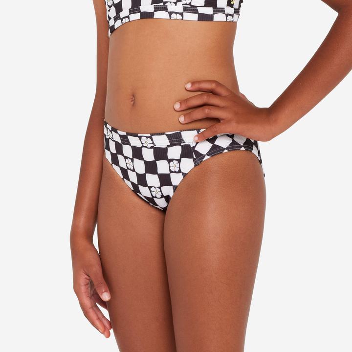 Actual product image Olaian Bikini-Hose Surfen Mädchen Alma Hao schwarz/weiss (14, 15, 16)
