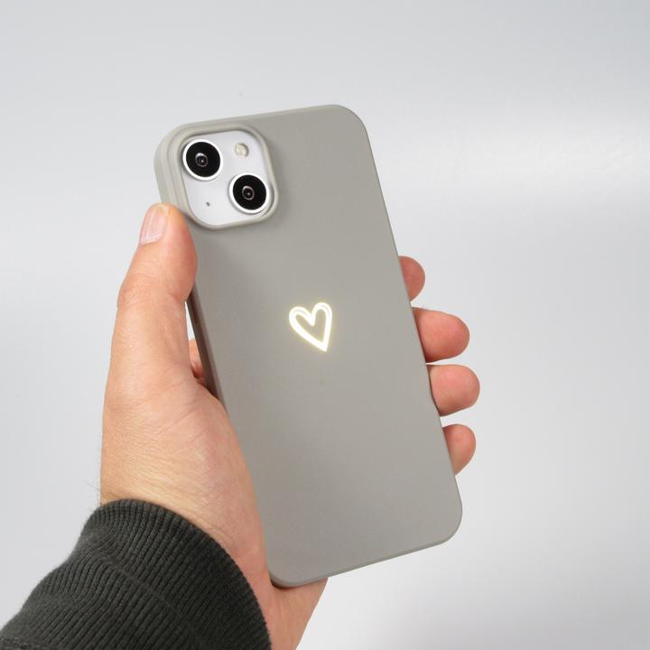 Immagine prodotto PhoneLook Cover in silicone opaco design cuore oro (Apple iPhone 15)