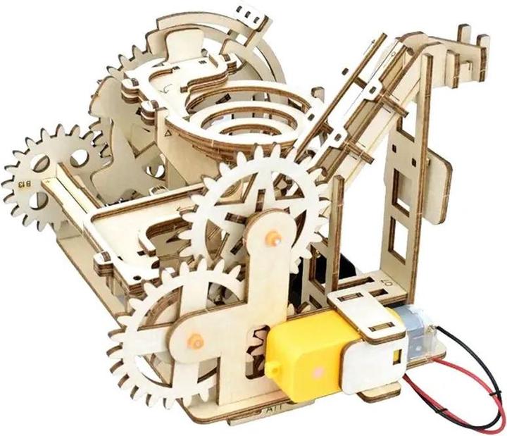 Immagine prodotto The Toy Company 3D Holz Kugelbahn, Murmelbahn Puzzle aus Holz, batteriebetrieben