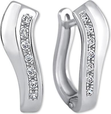 Image du produit Brilio Fine boucles d'oreilles en or blanc avec cristaux 239 001 00743 07