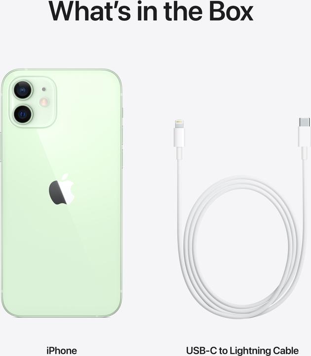 Produktbild Apple iPhone 12 (128 GB, Green, 6.10", SIM + eSIM, 12 Mpx, 5G)