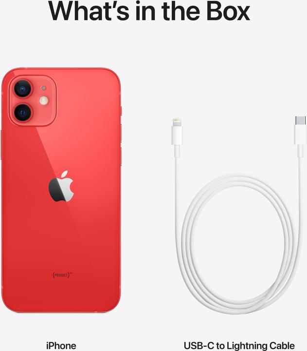 Immagine prodotto Apple iPhone 12 (128 GB, (PRODUCT)​RED, 6.10", SIM + eSIM, 12 Mpx, 5G)