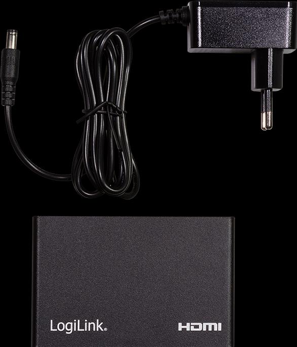 Produktbild LogiLink HD0038 HDMI Splitter 1x4-Port, 4K/60 Hz, HDCP, EDID, HDR, CEC, downscaler