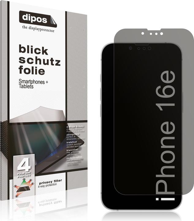 Immagine prodotto Dipos Pellicola Protettiva 4-Way Privacy (1 Pezzo/i, Apple iPhone 16e)