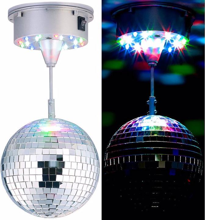 Actual product image Lunartec Self rotating disco ball with base (15 cm)