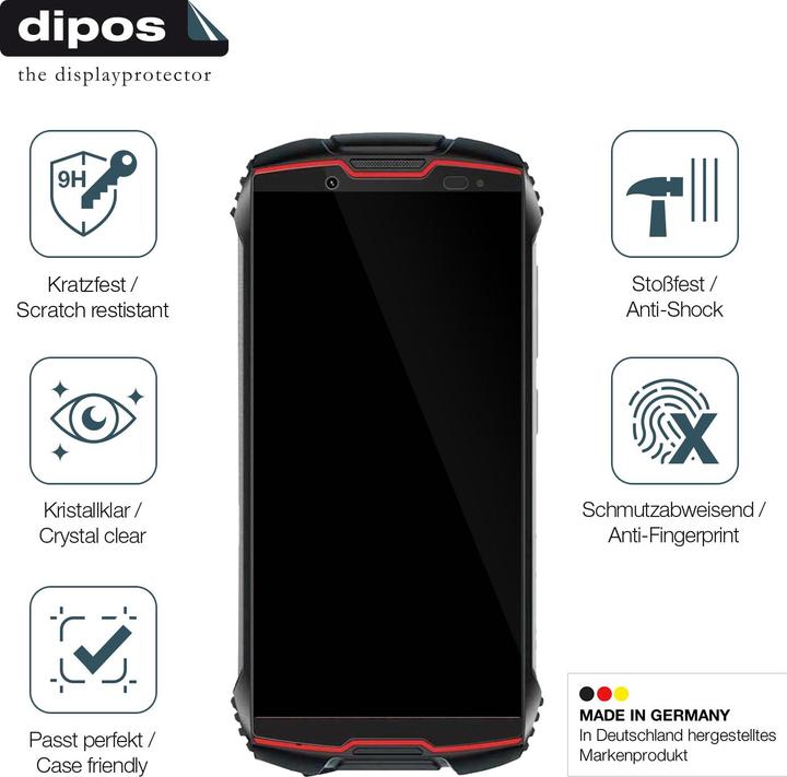Actual product image Dipos Screen Protector Anti-Shock (2 Piece, Cubot King Kong Mini 2 Pro)