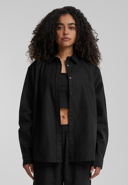 Produktbild Urban Classics Ladies Linen Mixed Oversized Shirt - 165597 (S)